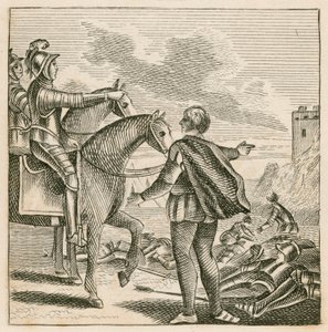 King Henry V viewing the battlefield after the defeat of the French at Agincourt