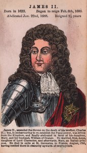 King James II (coloured engraving)