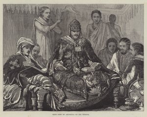 King John of Abyssinia on his Throne by English School