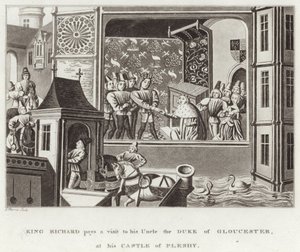 King Richard Pays a Visit to His Uncle the Duke of Gloucester, at His Castle of Pleshy by English School