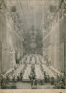 King William IV and Adelaide at the Guildhall, London, 1834 by English School