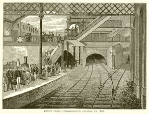 Kings Cross Underground Station in 1868 by English School