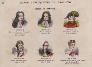 Kings and Queens of England, and their dynasties by English School