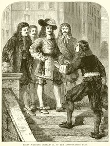 Kirby warning Charles II of the Assassination Plot by English School