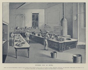 Kitchen for a Hotel by English School
