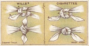 Knots, no.6 from the First Aid series of Wills Cigarettes cards, 1913 by English School