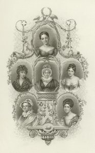 L. E. Landon, Mrs. Opie, Hannah More, Lady Blessington, M. R. Mitford, Mrs. Norton by English School