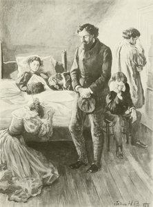La Boheme, Last Act (engraving) by English School
