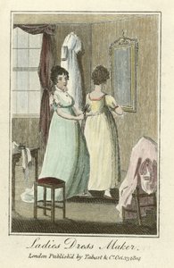 Ladies Dress Maker, pub. 1804 by English School