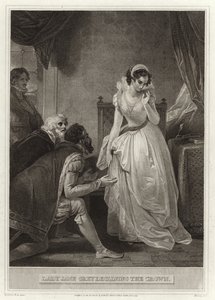 Lady Jane Grey declining the crown by English School