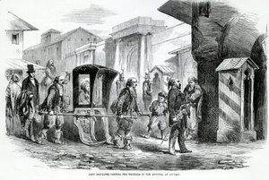Lady Redcliffe visiting the Hospital at Scutari by English School