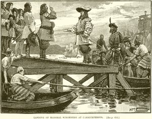 Landing of Marshal Schomberg at Carrickfergus by English School