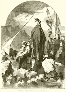 Landing of the Chevalier de St. George in Scotland by English School