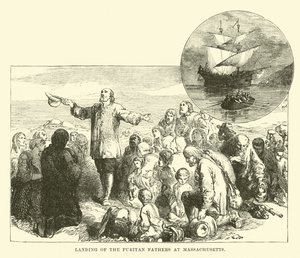 Landing of the Puritan Fathers at Massachusetts