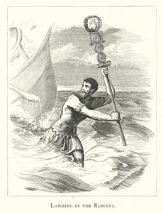 Landing of the Romans by English School
