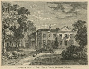 Langham House in 1820 by English School