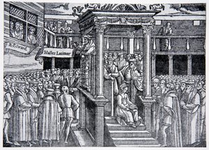 Latimer preaching before Edward VI, illustration from The History of the Nation by English School