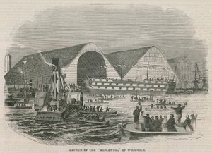 Launch of the Boscawen at Woolwich by English School