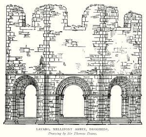 Lavabo, Mellifont Abbey, Drogheda by English School