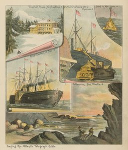Laying the Atlantic Telegraph Cable by English School