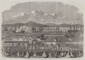 Laying the Foundation-Stone of the Albert Harbour, Greenock by English School