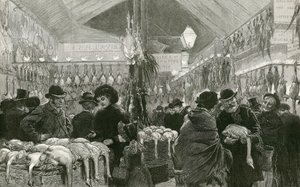 Leadenhall Market at Christmas Time by English School