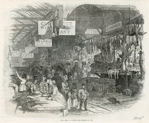 Leadenhall Market on Christmas Eve, 1845 by English School