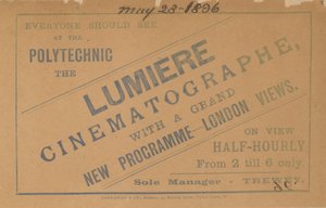 Leaflet Advertising Lumiere Cinematograph