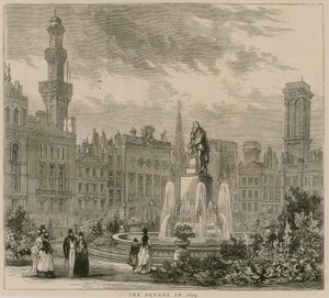 Leicester Square, London, in 1874 by English School