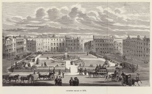 Leicester Square in 1874 by English School