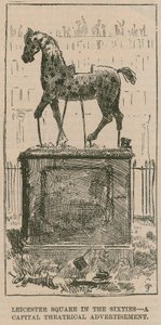 Leicester Square in the 1860s: a capital theatrical advertisement by English School