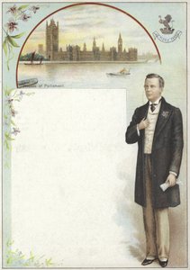 Liebig card featuring Joseph Chamberlain