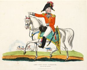 Lieutenant General Lord Linedock, Illustration from An Historical Account of the Battle of Waterloo by William Mudford, 1816