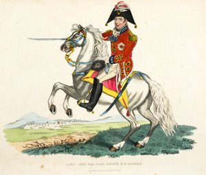 Lieutenant General Sir Eire Coote KB, KC and MP, Illustration from An Historical Account of the Battle of Waterloo by William Mudford, 1816