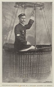 Lieutenant Mansfield, killed by a Balloon Accident at Bombay by English School