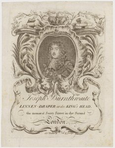 Linen Draper, John Burnthwaite, Trade Card by English School