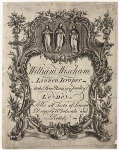 Linen Draper, William Wiseham, Trade Card