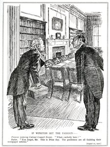 Lloyd George Enters a Cabinet Room Empty of Ministers Who Are Busy Writing Articles for the Newspapers, August, 1920 by English School