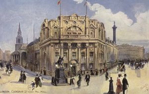 London, Cockspur Street from Pall Mall by English School