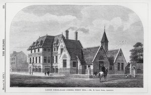 London School-Board Schools, Forest Hill (engraving) by English School