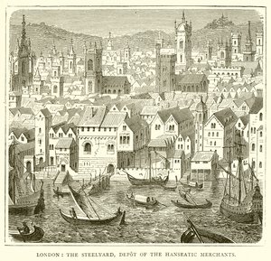 London: The Steelyard, Depot of the Hanseatic Merchants by English School