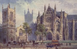 London, Westminster Abbey and St Margarets Church by English School