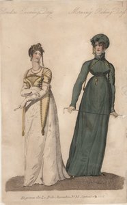 London Evening Dress and Morning Riding Dress by English School