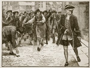 Lord Bute and the Londoners, 1763, illustration from Cassell