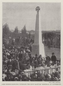 Lord George Hamilton unveiling the Kent Martyrs