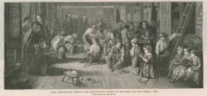 Lord Shaftesbury visiting the Westminster School of Industry, Old Pye Street, London, 1846 by English School