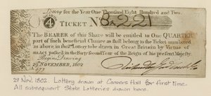 Lottery Drawn at Coopers Hall for the First Time, 29 November 1802