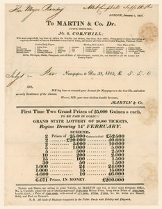 Lottery Information Supplied by Stockbroker by English School