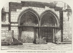 Lower Arcade of the Church of the Holy Sepulchre by English School