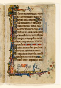 A Rabbit Funeral Procession, Marginal Decoration from the Macclesfield Psalter, Use of Sarum, East Anglia (c.1330)